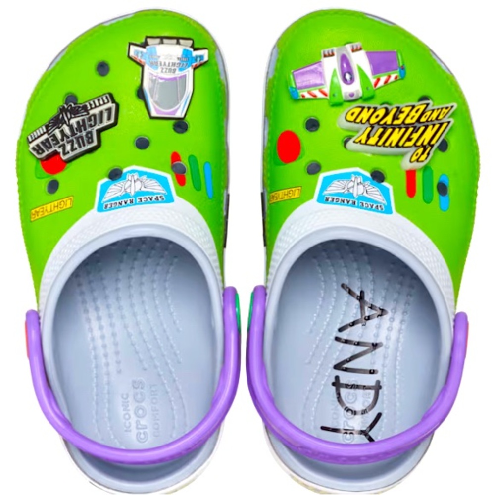 CROCS Limited Edition Toy Story BUZZ LIGHTYEAR light up CLASSIC CLOG  Sz J3/W5